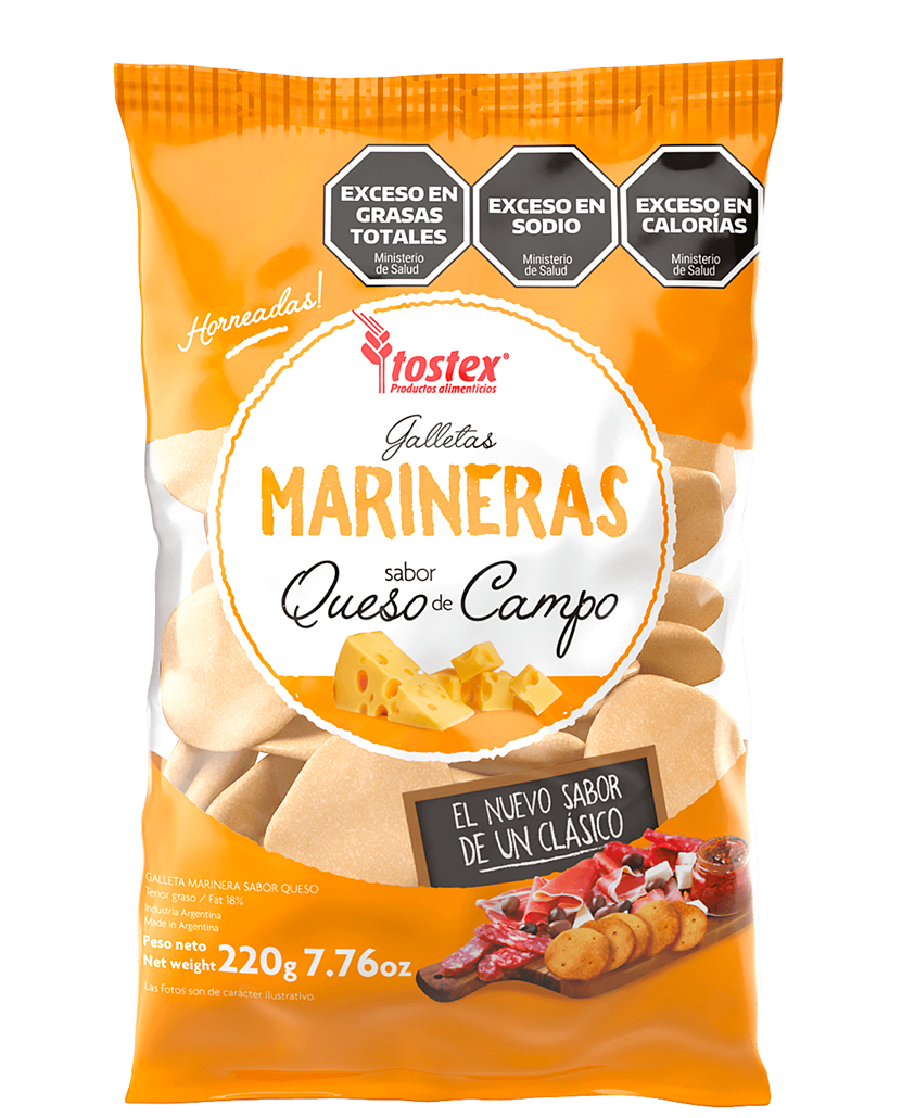 TOSTEX MARINERAS SABOR QUESO DE CAMPO *220 GR.