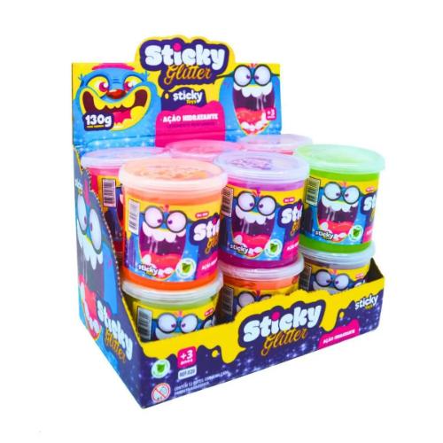STICKY SLIME C/GLITER (POTE) *1 UNID.