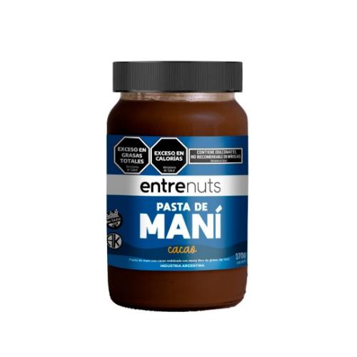 ENTRE NUTS PASTA DE MANI C/CACAO *370 GR.