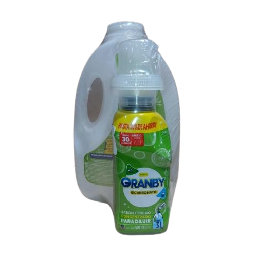 GRANBY JABON LIQUIDO P/DILUIR  LIMON MATIC + BOTELLA 3L *500ML.