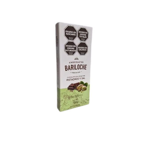 BARILOCHE TABLETA PREMIUM LECHE C/PISTACHO  *100 GR.