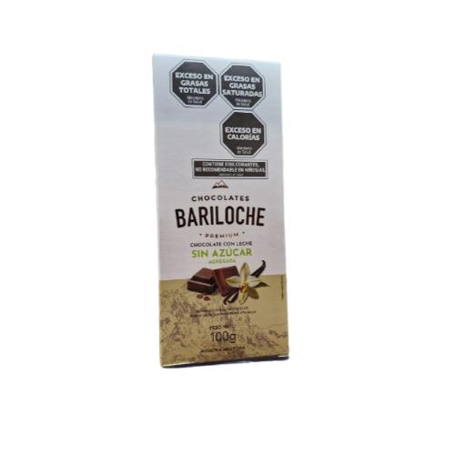 BARILOCHE TABLETA PREMIUM LECHE S/AZUCAR *100 GR.