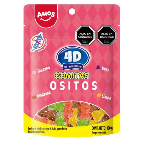 AMOS 4D GOMITAS OSITOS *100 GR.