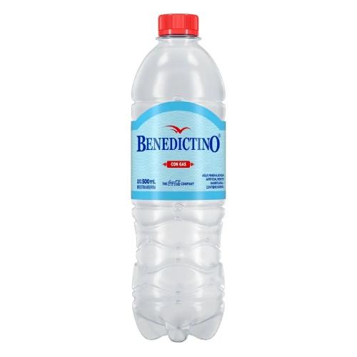 BENEDICTINO AGUA C/GAS 6*500 CC.