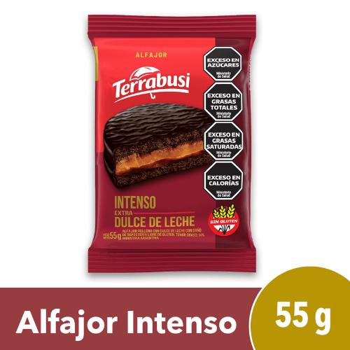 TERRABUSI ALFAJOR INTENSO DULCE D/LECHE SIN TACC  6*55 GR.