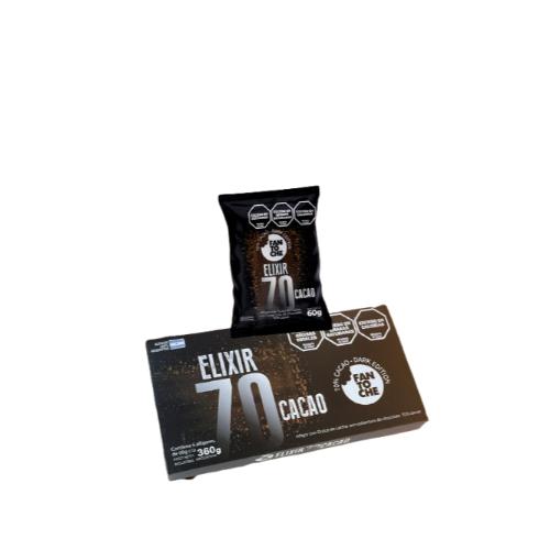 FANTOCHE ALFAJOR ELIXIR 70% CACAO 6*60 GR.