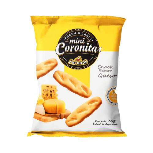 FACHITAS CORONITAS SNACKS QUESO *70 GR. UNI