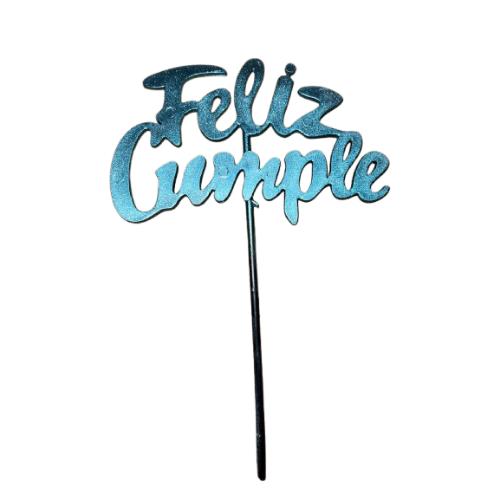 ARTE CORPOREO FELIZ CUMPLE METALIZADO (COLORES VARIOS). UNI