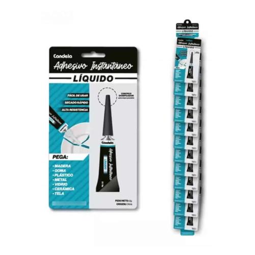 CANDELA ADHESIVO INSTANTANEO LIQUIDO *6 UND. DIS