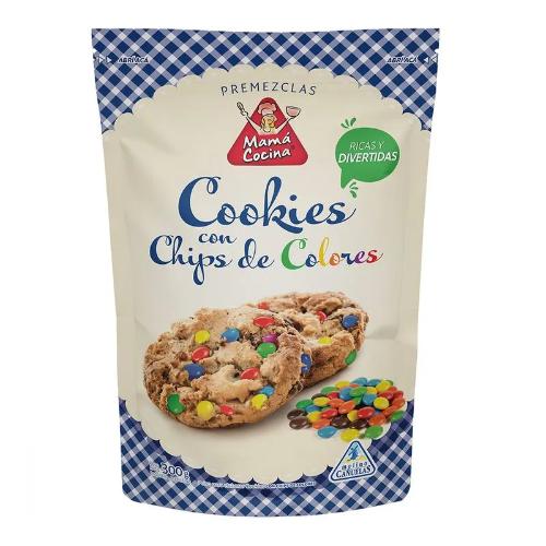 MAMA COCINA PREMEZCLA COOKIES CHOC. C/CHIPS  COLORES *300 GR. UNI