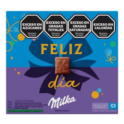 MILKA BOMBONES CREMA LECHE  *110 GR. DIS
