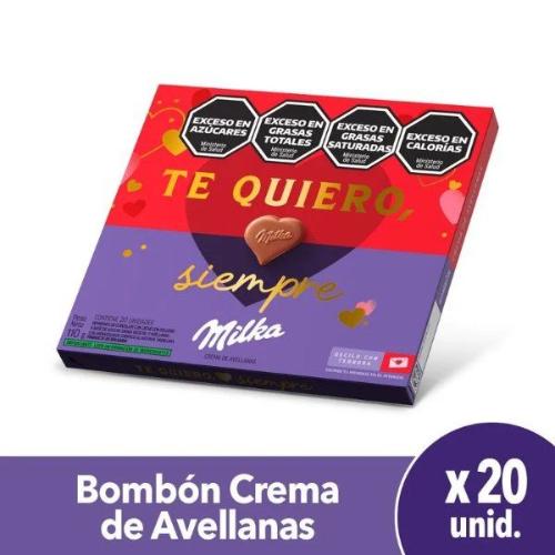 MILKA BOMBONES CREMA AVELLANA *110 GR. DIS