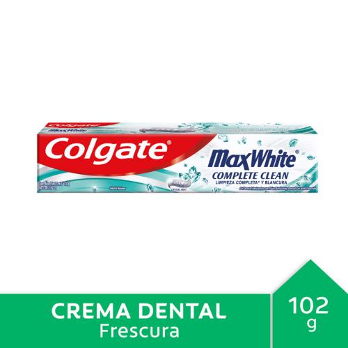 COLGATE CREMA DENTAL MAX WHITE LAMINAS BLANQUEADORAS *102 GR. UNI