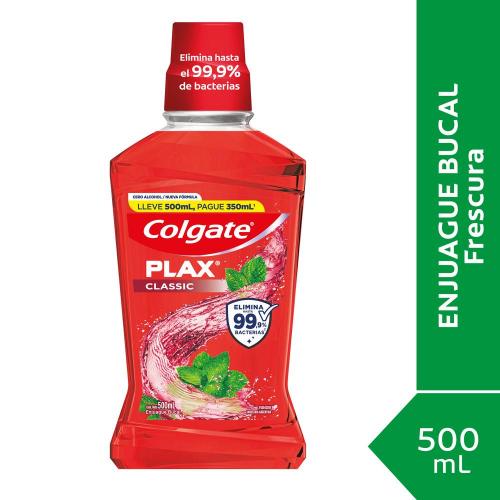 COLGATE ENJUAGUE BUCAL PLAX ROJO CLASSIC *500ML. UNI