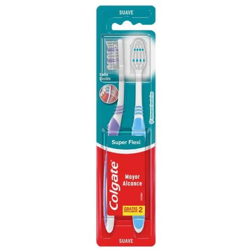 COLGATE CEPILLO DE DIENTES SUPER FLEXI *2 UN. UNI