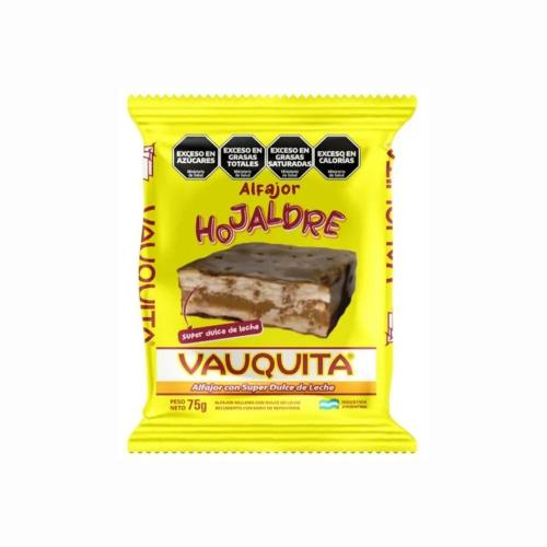 VAUQUITA ALFAJOR HOJALDRE RELL.D/LECHE 6*75 GR. ZUN