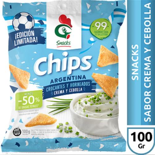 GALLO SNACK CHIPS ARROZ CREMA & CEBOLLA *100 GR. UNI