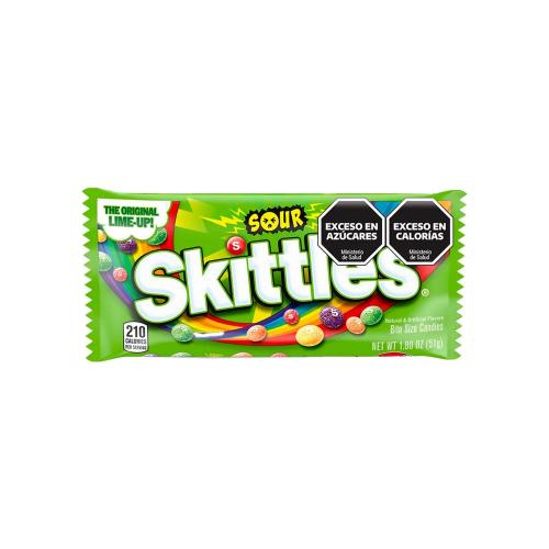 SKITTLES CONFITES ACIDOS 6*51 GR. ZUN