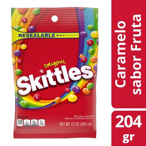SKITTLES CARAMELO MASTICABLE ORIGINAL *204 GR. UNI