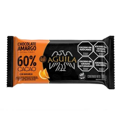 ARCOR AGUILA CHOCCOLATE EXTRA FINO 60% CACAO C/NARANJA *70 GR. UNI