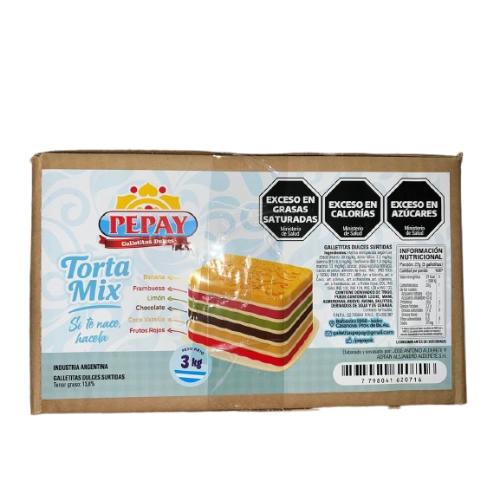 PEPAY TAPITAS TORTA MIX *3 KG. BUL