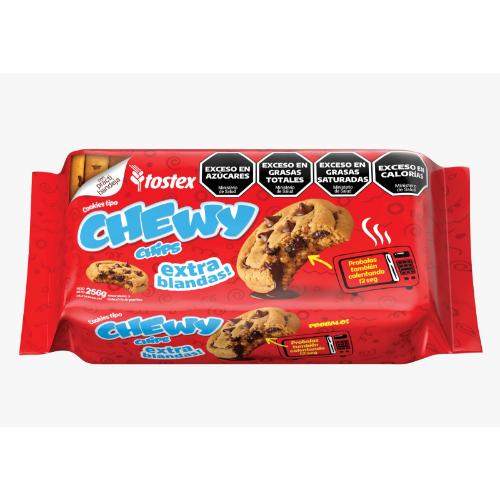 TOSTEX GALL.CHEWY C/CHIPS CHOCOLATE *160 GR. UNI