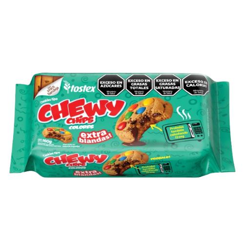 TOSTEX GALL.CHEWY C/CHIPS COLORES *160 GR. UNI