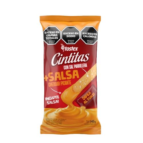 TOSTEX CINTITAS C/SALSA CHEDDAR PICANTE *145 GR UNI