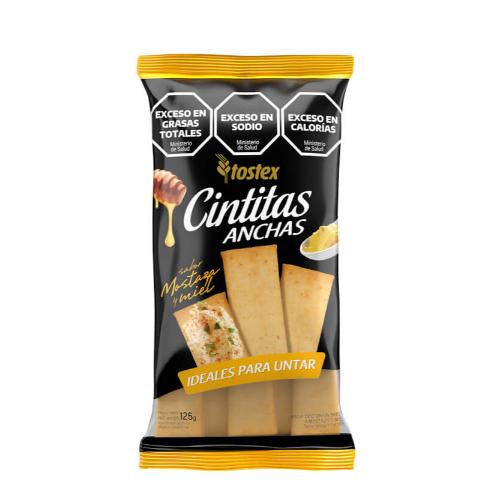 TOSTEX CINTITAS SABOR MOSTAZA Y MIEL *125 GR. UNI