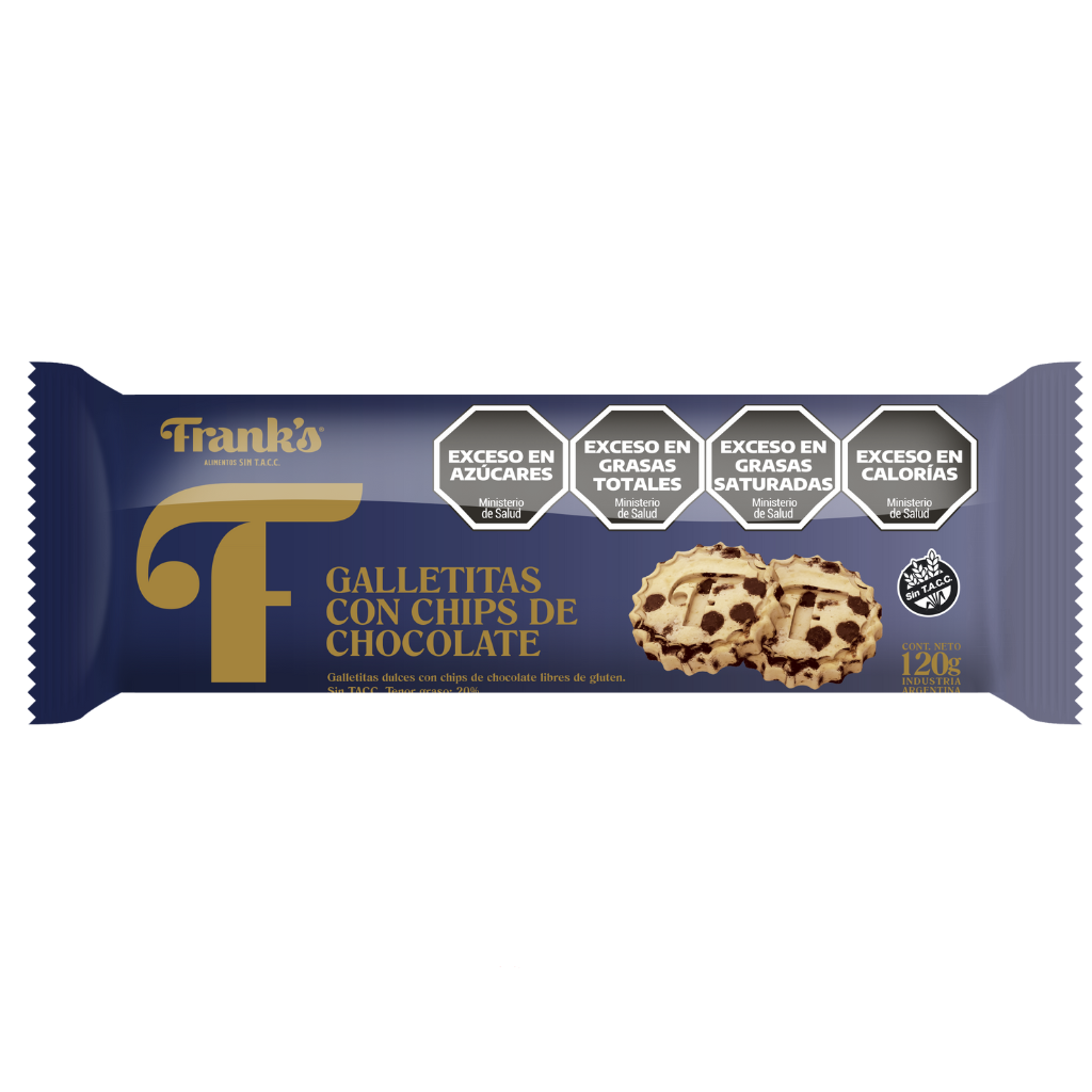 FRANKS GALLETITA C/CHIPS CHOCOLATE SIN TACC *120 GR. UNI